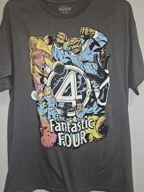 The Fantastic Four Graphic Tee - Multicolor on Gray